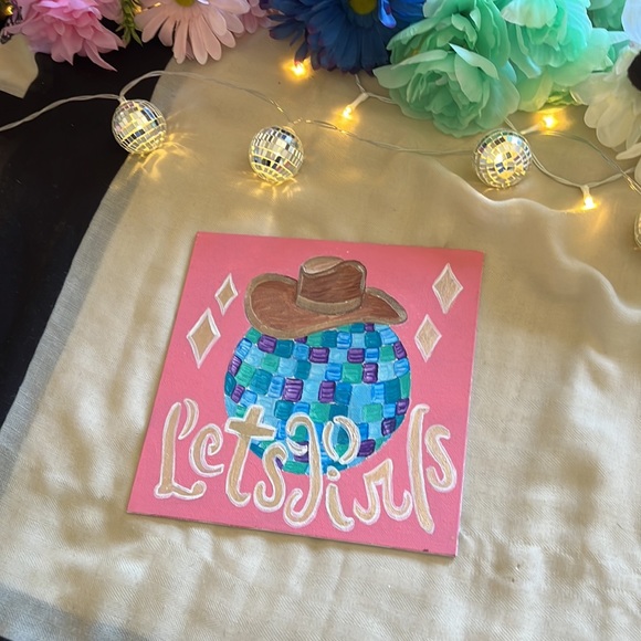 Western Disco Ball Wall Art Painting - Picture 4 of 9